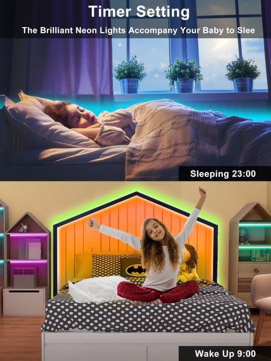 32.8ft RGB LED Neon Rope Lights with App, Remote Control, IP65 Waterproof Neon Light Strip Outdoor Indoor, DIY Design Flexible Led Strip Lights for Bedroom Essentials, Gaming Accessories