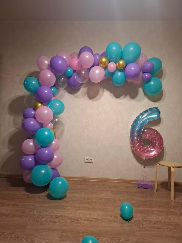 Starry Sky 9 Balloon, Number Balloons 40 Inch, 9th Giant Birthday Decorations for Girls, 19th 29th Party Decorations Supplies, Number 9 Balloon