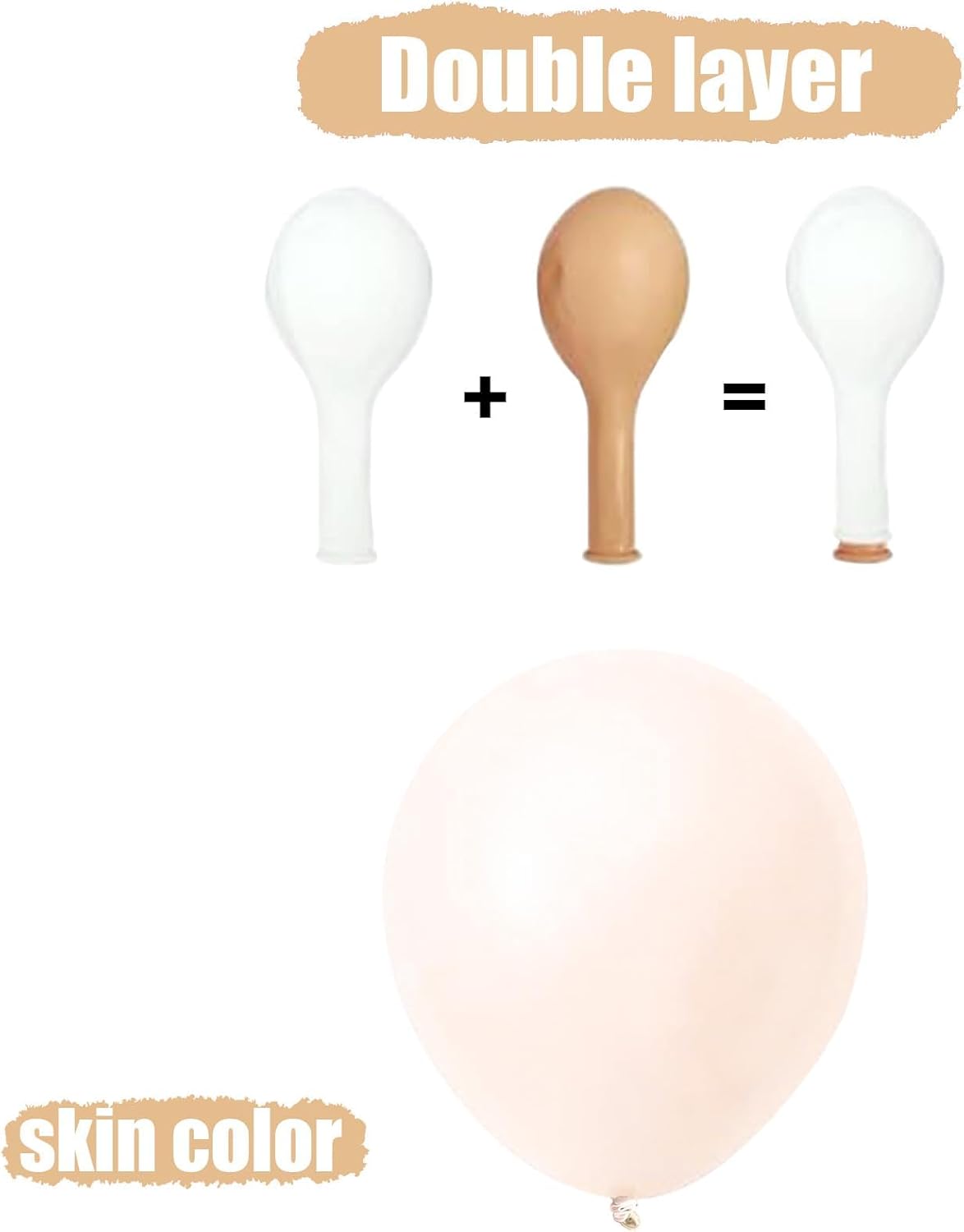 Blush Pink Balloons, 60 Packs 12 Inch Retro Pink Double Stuffed Nude Beige Balloon, Dusty Pink and Rose Gold Boho Balloons Set for Girls Women Birthday Bridal Baby Shower Weddings Party Decoration