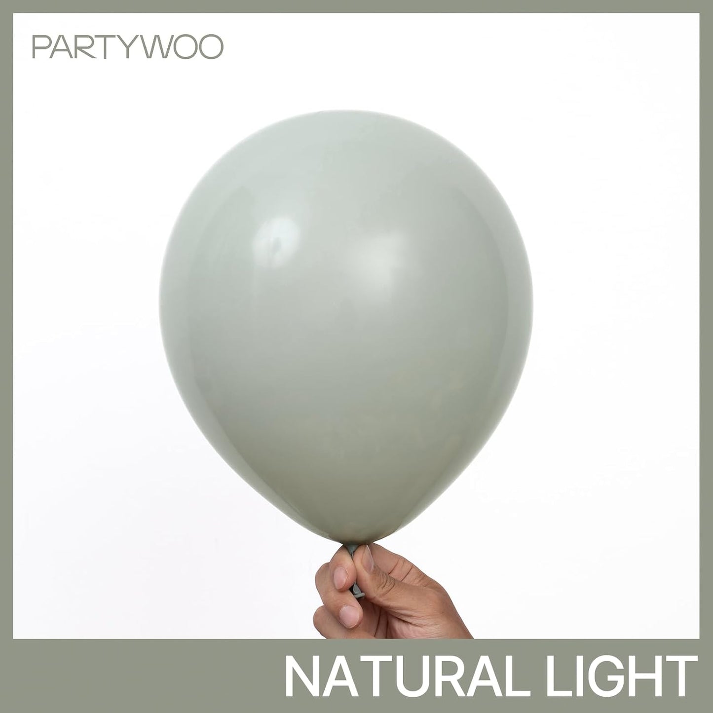 PartyWoo Dusty Green Balloons 50 pcs 12 Inch Matte Sage Boho Green Eucalyptus Balloons for Wedding Baby Shower Gender Reveal Birthday Graduation Jungle Safari Party Decorations Green-F59