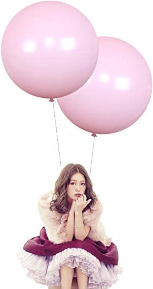 IN-JOOYAA 10Pcs 24 Inch Balloons Light Pink Giant Round Balloons Large Balloon For Wedding Baby Shower Birthday Party Decorations