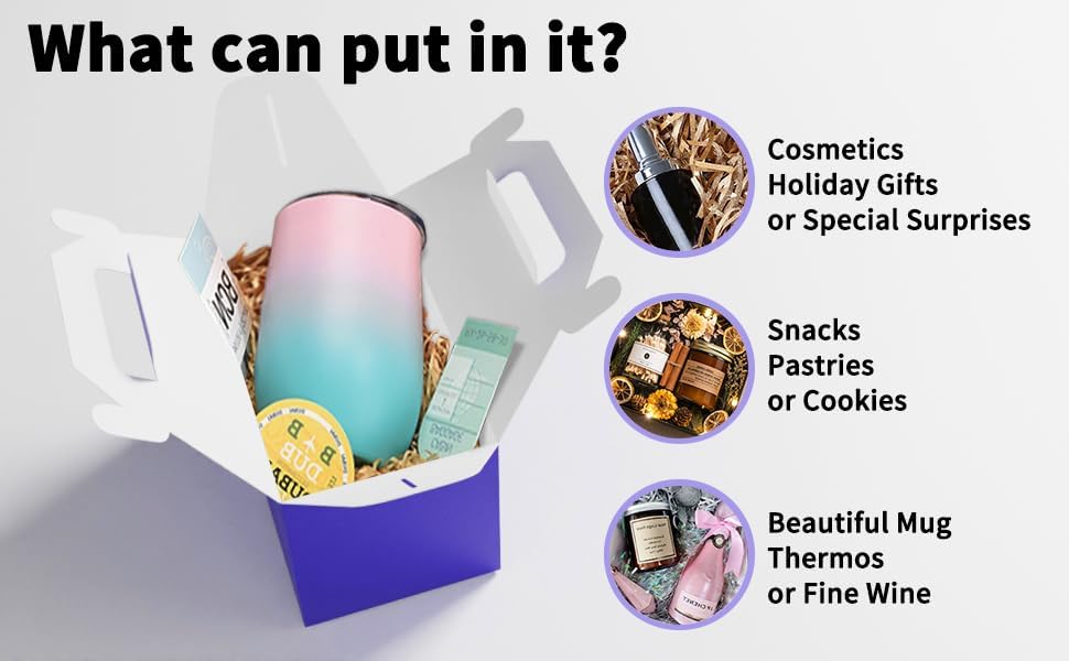 XAGLVV 24 Pack Dark Blue Gable Boxes with Handles 6.2x3.5x3.5 Inch Paper Party Favor Gift Box for Baby Boy Showers wonderland party beach theme favors