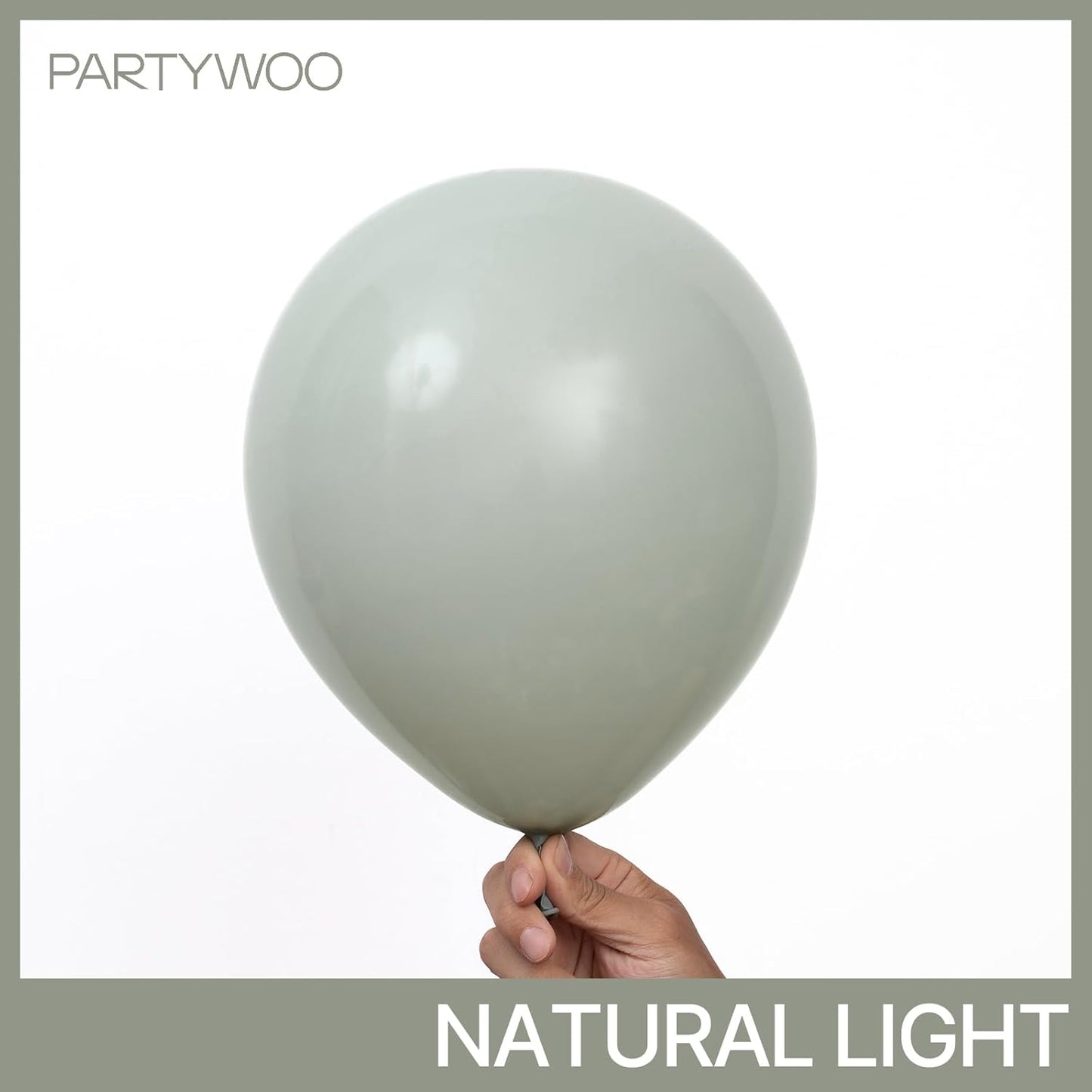 PartyWoo Dusty Green Balloons 140pcs Different Sizes Pack of 18 12 10 5 Inch Sage Olive Eucalyptus Green Boho Neutral Balloon Arch Kit for Jungle Woodland Theme Birthday Party Decorations Green-F59