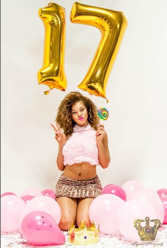 Gold Number 5 Balloon 40 Inch, 5th Birthday Party Decorations for Children, Giant 5 Foil Balloon for Party Supplies