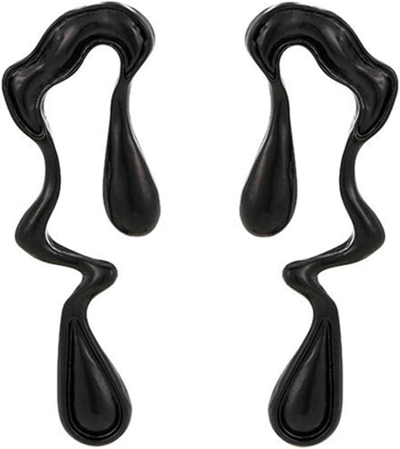 Irregular WaterDrop Earrings Melted Liquid Asymmetrical Drop Earrings for Women Embrace Minimalist Statement Earrings Jewelry