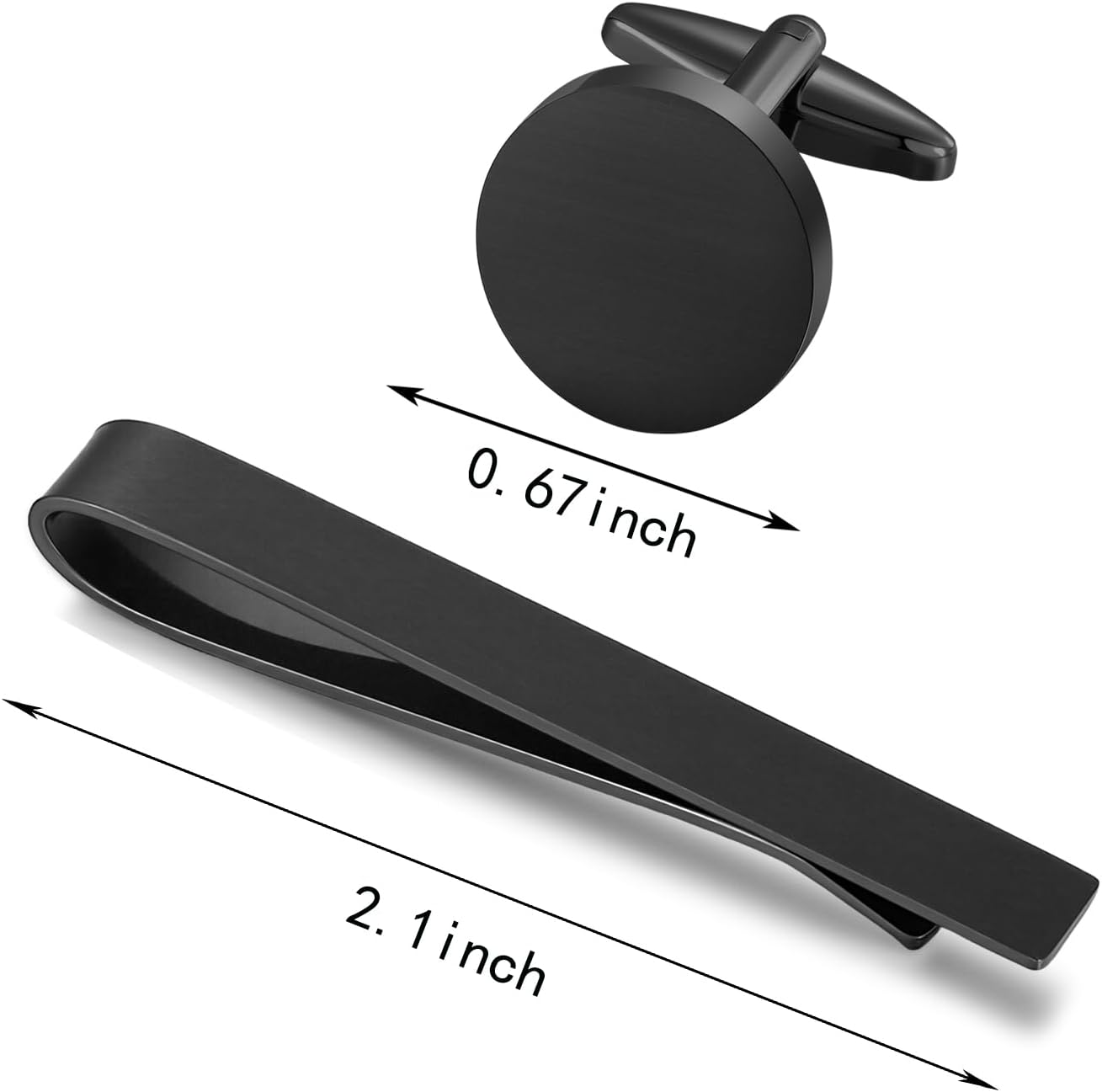 GWD Cufflinks and Tie Clip Set for Men Personalized Cuff Links Business Wedding Father's Day Gift