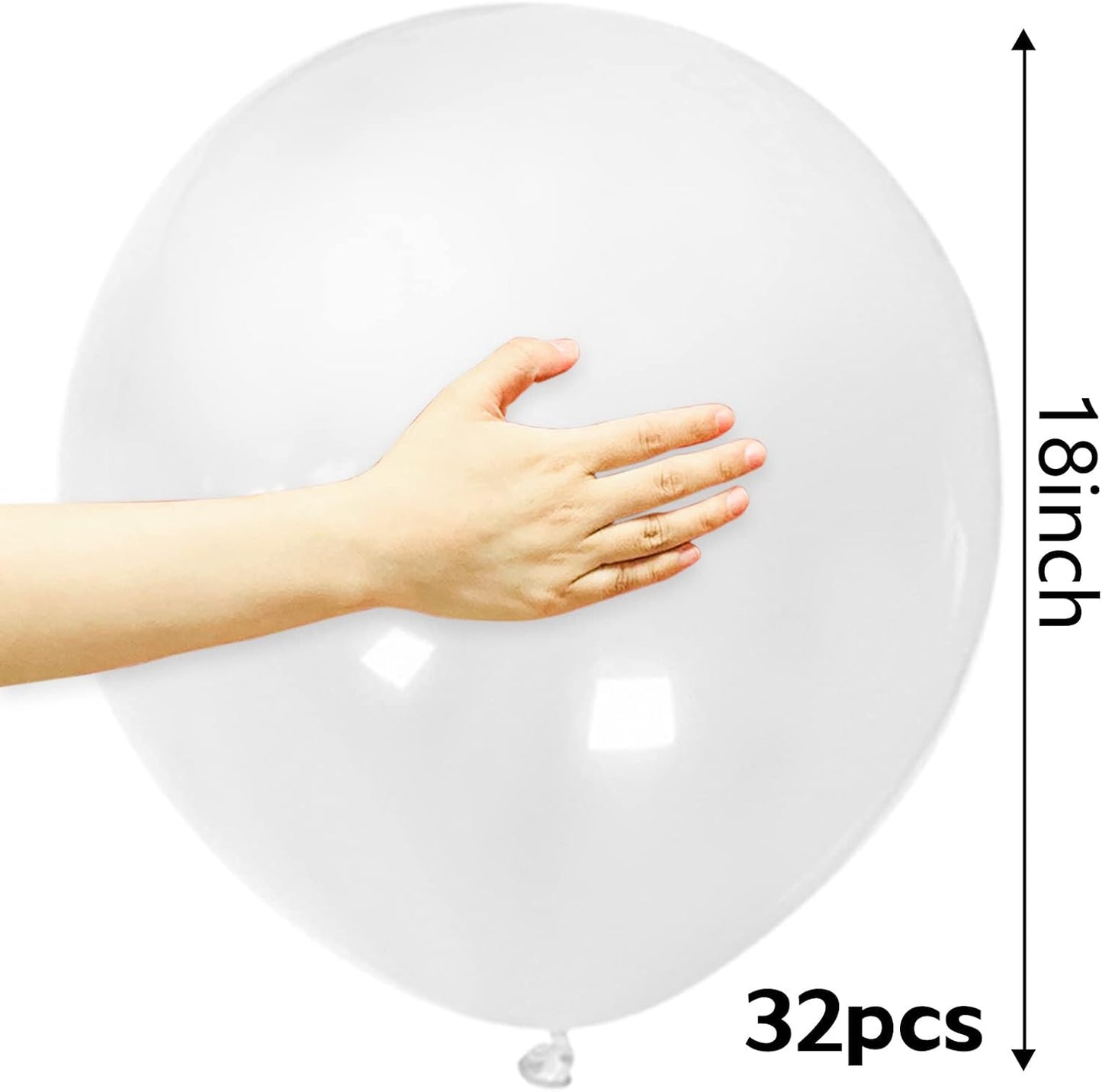 32Pcs Clear Big Balloons 18 Inch, Round Large Latex Party Balloons for Birthday Wedding Decorations. (clear)