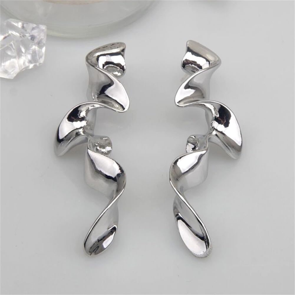 Irregular WaterDrop Earrings Melted Liquid Asymmetrical Drop Earrings for Women Embrace Minimalist Statement Earrings Jewelry