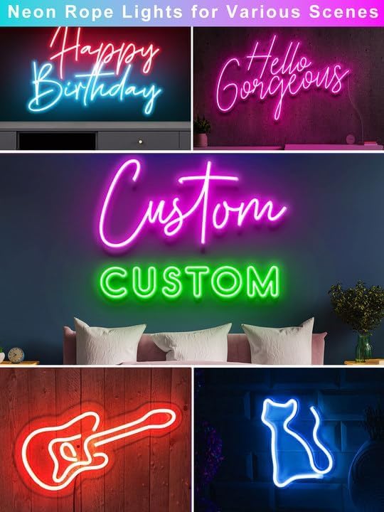 50FT RGB Neon Rope Lights, Outdoor Led Strip Lights Waterproof IP67 with Remote and App Control, Flexible Led Rope Lights, Music Sync Led Lights for Bedroom, Gaming, Outdoors Decor (1 Roll)