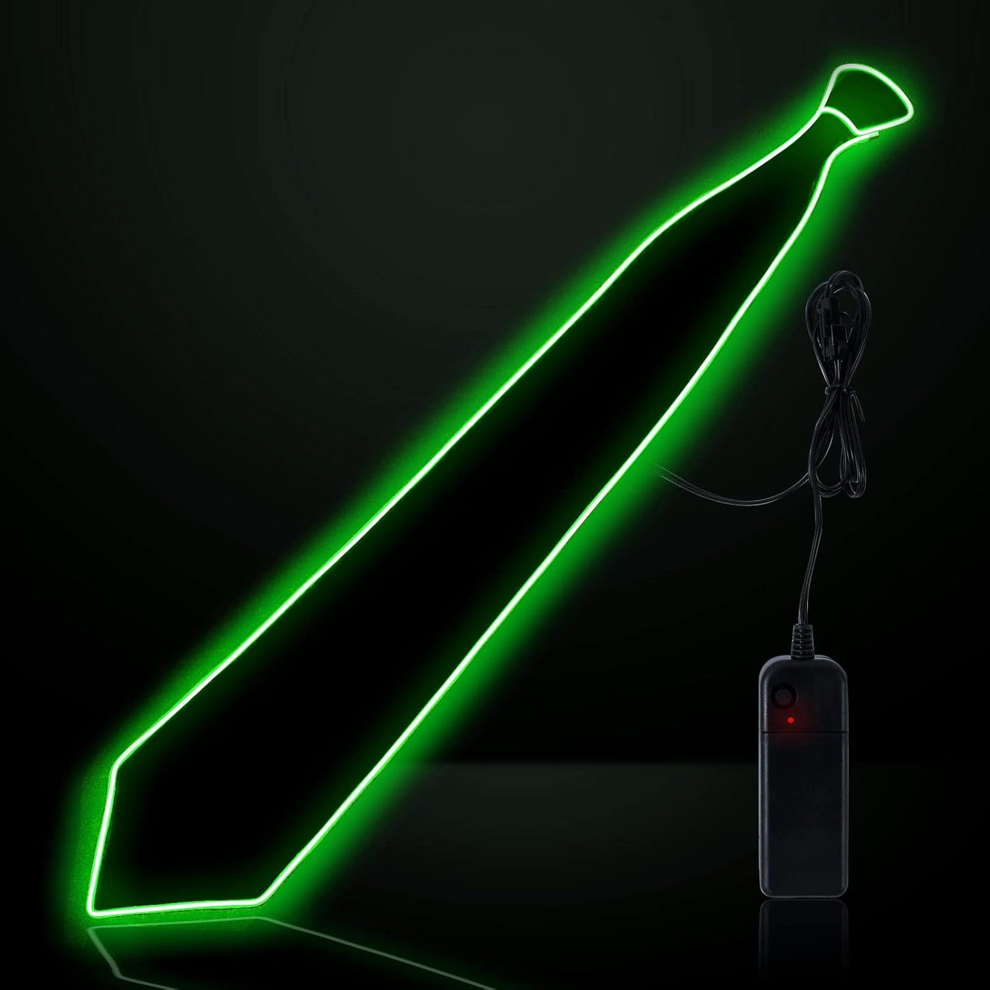 Ainiv Light Up Neckties Bowties Suspenders LED Party Supplies Glow in the Dark Adjustable for Women and Men Parties