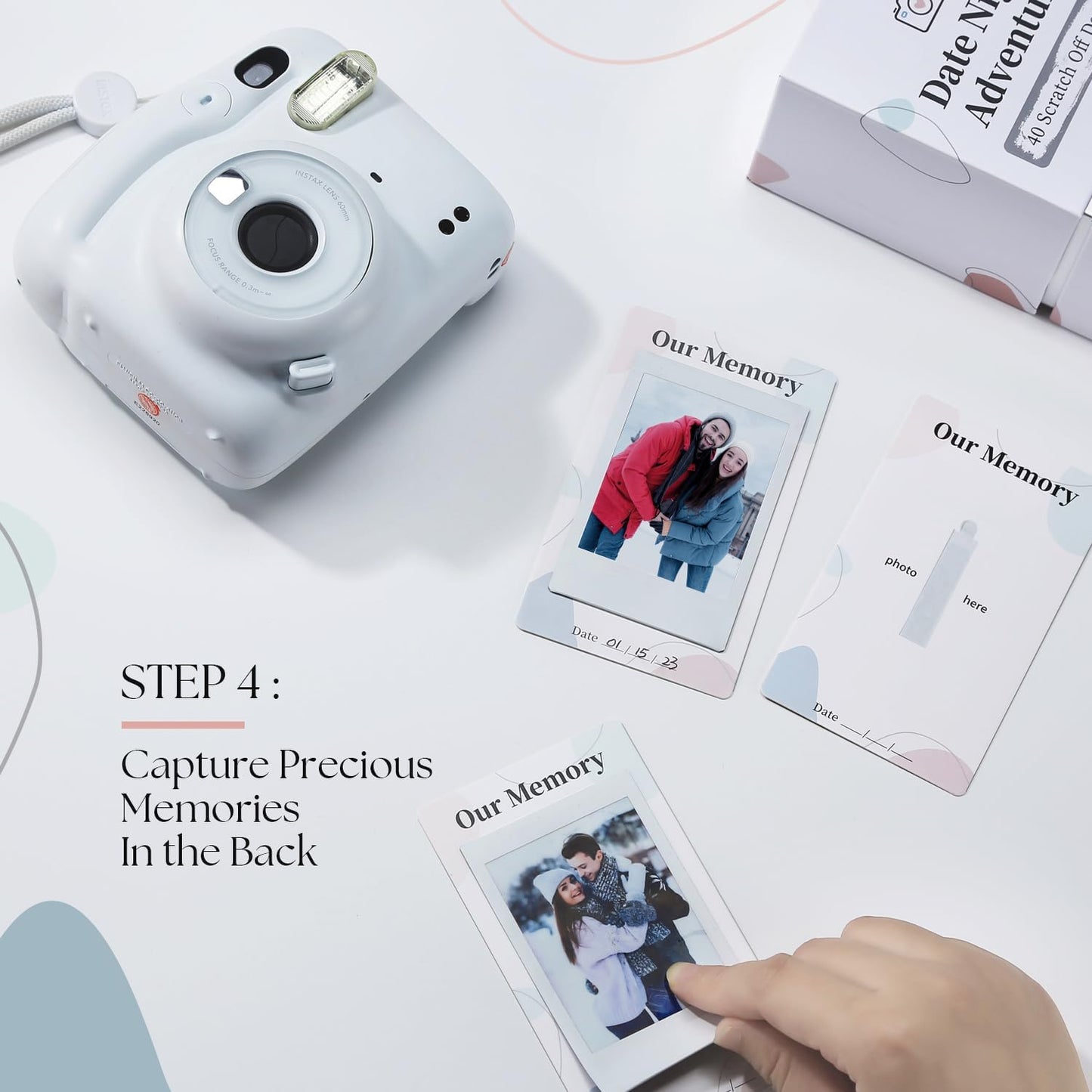 40 Date Ideas Card Games for Couples Date Night - Unique Date Deck Scratch Off Cards, Couples Gifts for Boyfriend, Romantic Bridal Shower, Wedding Anniversaries Engagement Gifts for Him Husband Bride