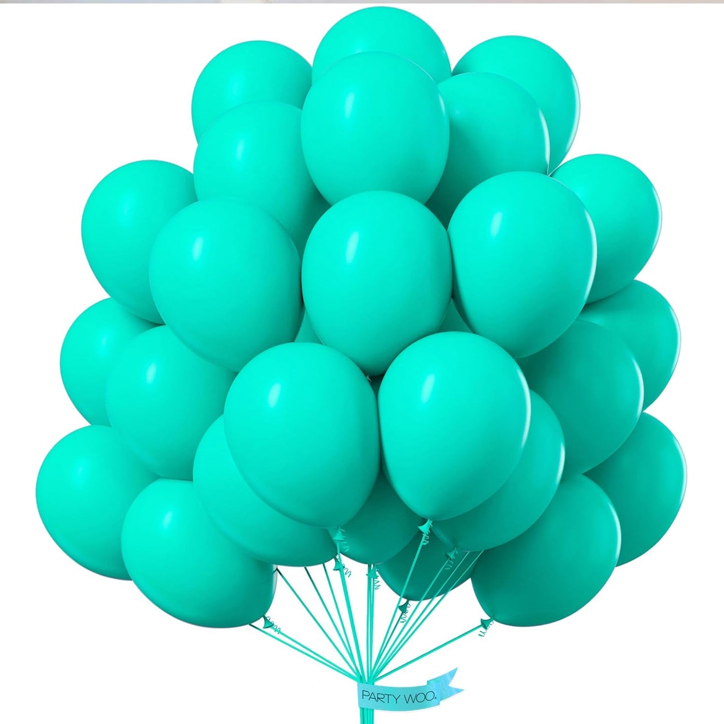 PartyWoo Teal Balloons 50 pcs 12 Inch Turquoise Aqua Blue Dark Teal Balloons for Graduation Wedding Baby Shower Bridal Shower Gender Reveal Anniversary Birthday Party Decorations Teal-Y69