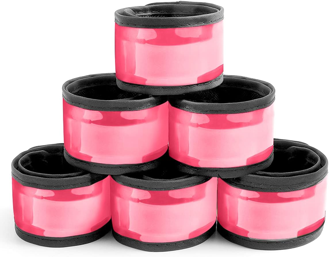 esonstyle Pack of 6 LED Light Up Band Slap Bracelets Night Safety Wrist Band for Cycling Walking Running Concert Camping Outdoor Sports