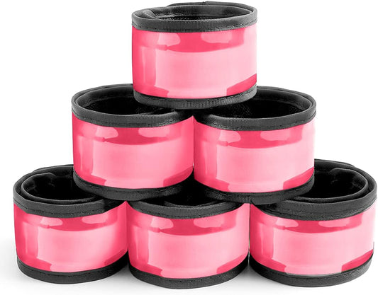 esonstyle Pack of 6 LED Light Up Band Slap Bracelets Night Safety Wrist Band for Cycling Walking Running Concert Camping Outdoor Sports