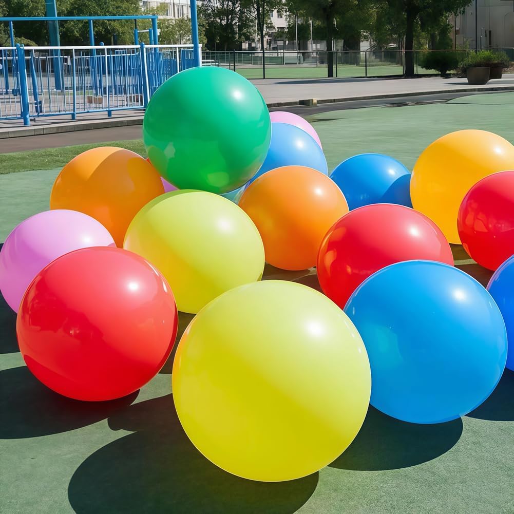 36 Pack 24 Inch Balloons Large Assorted Color Rainbow Latex Big Balloon 12 Kinds Colorful for Birthday Wedding Baby Shower Anniversaries Store Party Decorations