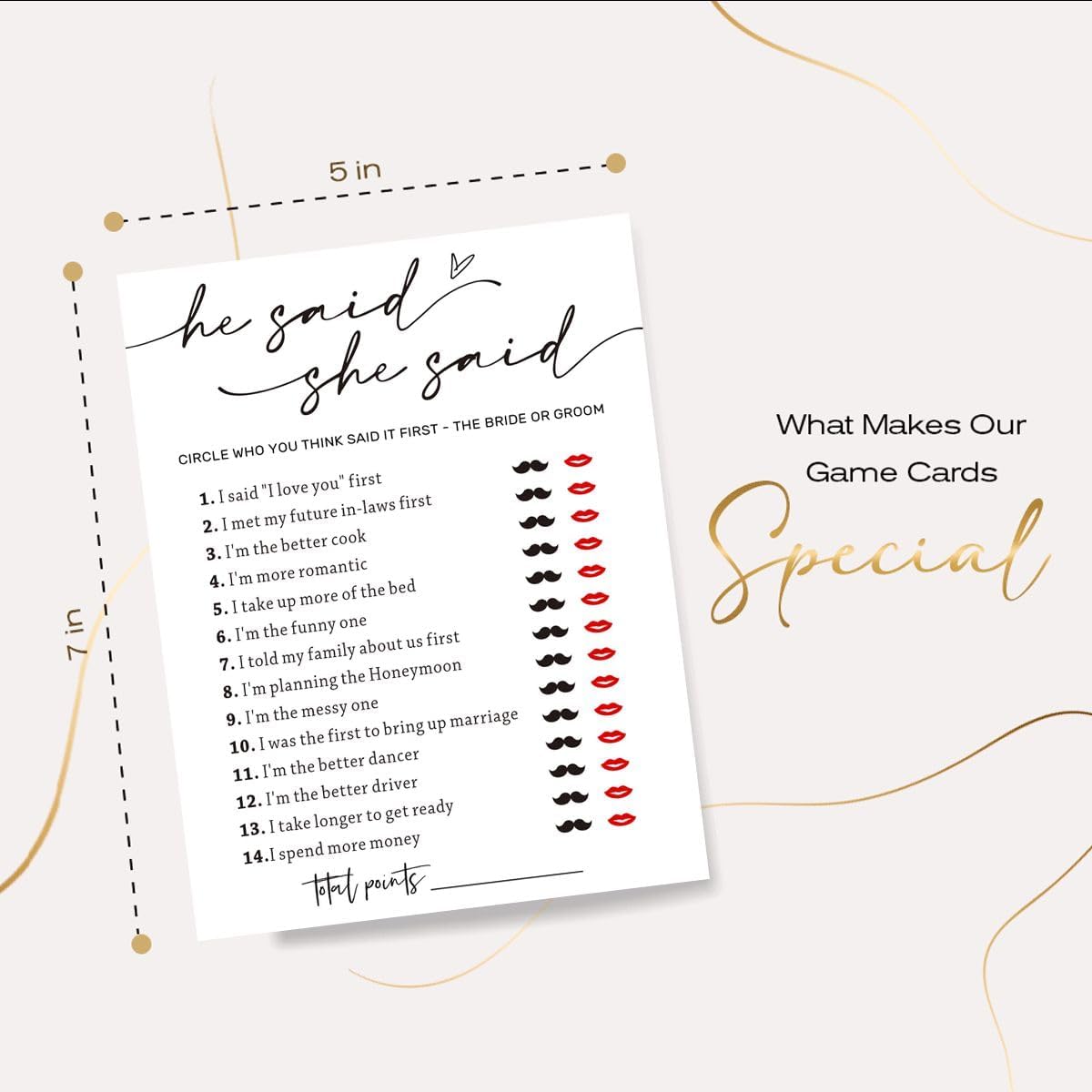 Wedding Shower Games Cards, Guest Who Said It, He Said She Said Game Cards, Bridal Shower Games 25 Guests, Engagement Party Wedding Games for Guests, Minimalist White Wedding Party Supplies - A07