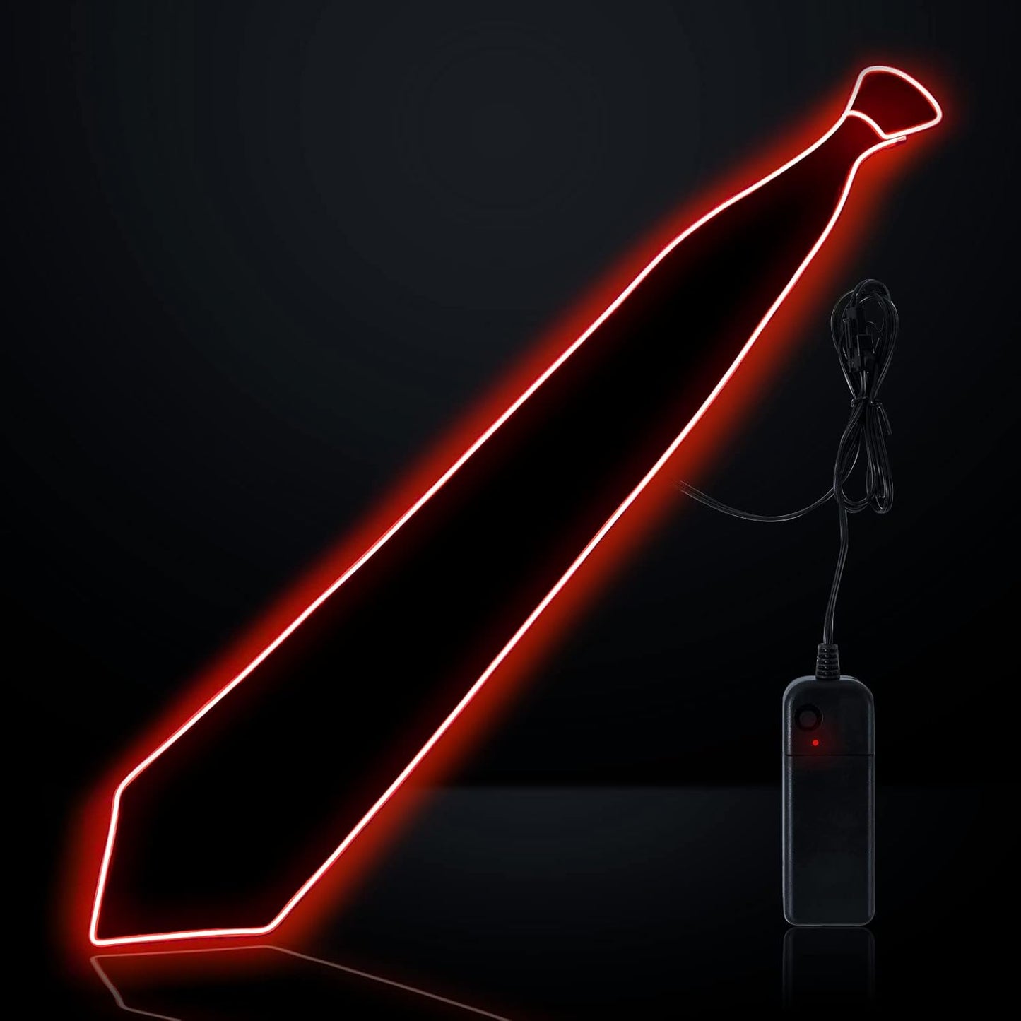 Ainiv Light Up Neckties Bowties Suspenders LED Party Supplies Glow in the Dark Adjustable for Women and Men Parties