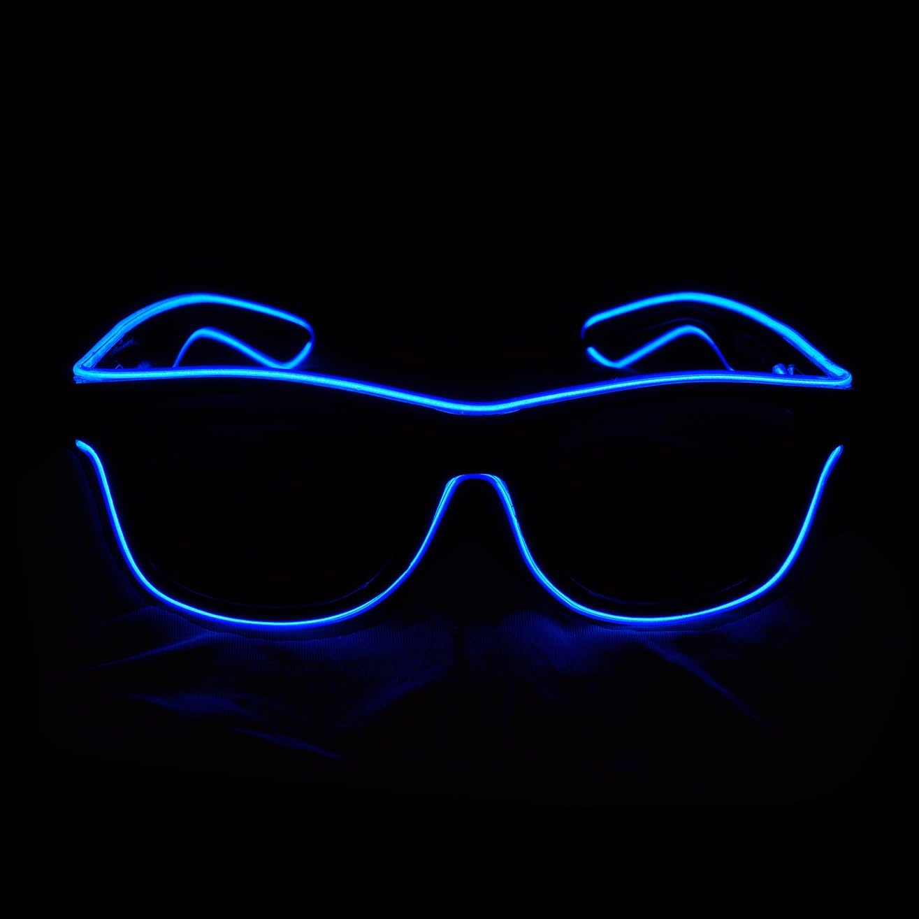 Aquat Light up EL Wire Neon Rave Glasses Glow LED Sunglasses Costumes For Party, EDM, Halloween, Wired with Battery Power