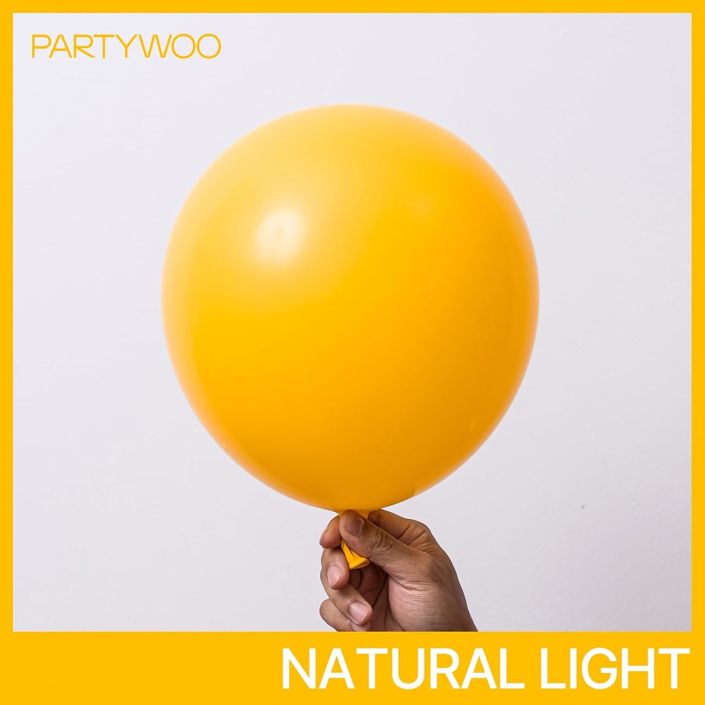 PartyWoo Mustard Yellow Balloons 50pcs 12 Inch Yellow Fall Balloons for Birthday Graduation Gender Reveal Engagement Baby Shower Bee Summer Sunflower Little Cutie Lemon Party Decorations Yellow-Y10