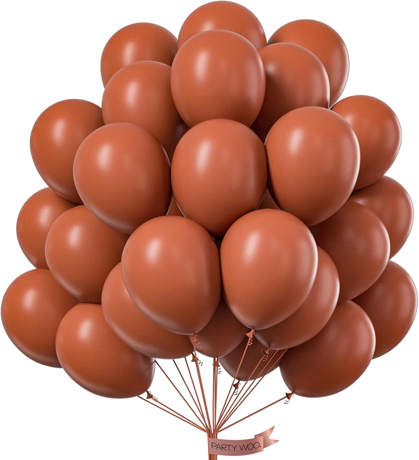 PartyWoo Brown Balloons 50 pcs 12 Inch Dark Brown Boho Neutral Coffee Latex Helium Balloons for Wedding Baby Shower Gender Reveal Graduation Safari Woodland Birthday Party Decorations Brown-F08