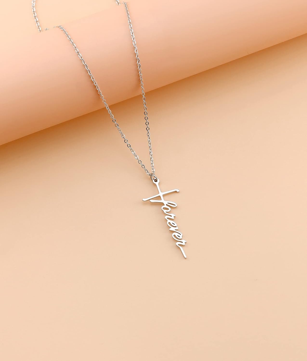 Lcherry Faith Cross Pendant Necklace for Women Religious Christian Jewelry Mother's Day Gifts for Women