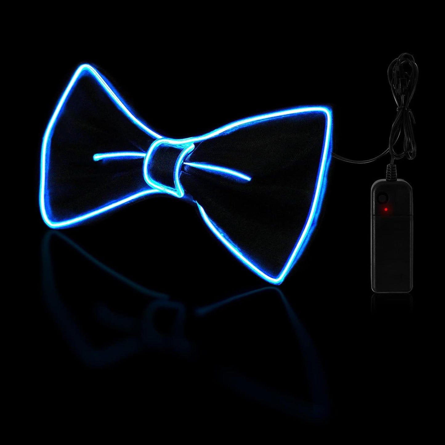 Ainiv Light Up Neckties Bowties Suspenders LED Party Supplies Glow in the Dark Adjustable for Women and Men Parties