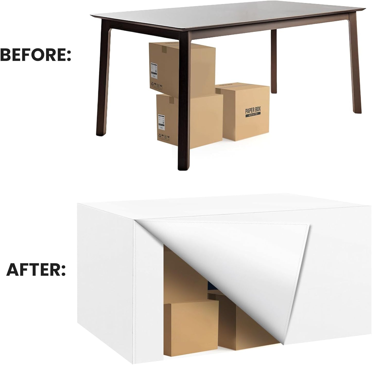 Ascoza 2 Pack Fitted Tablecloth for 6 Foot Rectangle Tables 72 x 30 Inch White Table Covers Water Resistant Polyester Table Cloth for Wedding, Parties,Display, Trade Show (White)