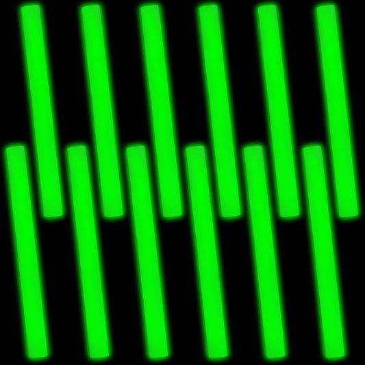 Glow Foam Wand, 36 Pcs Giant Green LED Light Up Sticks Flashing Glowing Baton Wands Party Supplies for St. Patrick's Day, Raves,Concert,Christmas, Halloween,Sporting Events