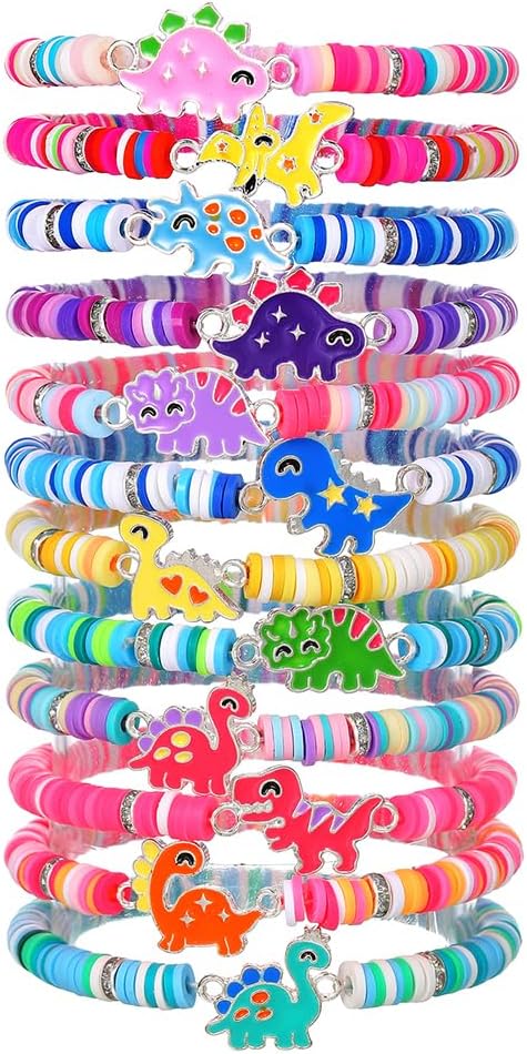 Friendship Bracelets Boho Stackable Bracelets for Women Surfer Heishi Clay Bead Bracelets Stretch Preppy Bracelets Colorful Boho Bracelets for Women