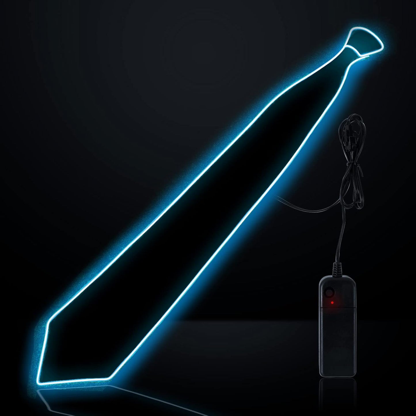 Ainiv Light Up Neckties Bowties Suspenders LED Party Supplies Glow in the Dark Adjustable for Women and Men Parties