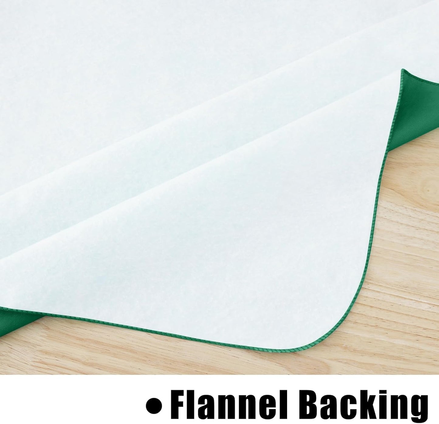homing Rectangle Vinyl Tablecloth, Waterproof Spillproof Plastic Flannel Backed Table Cloth, Wipe Clean Table Cover for Dining, Buffet Parties and Camping (Emerald Green, 60" x 84")