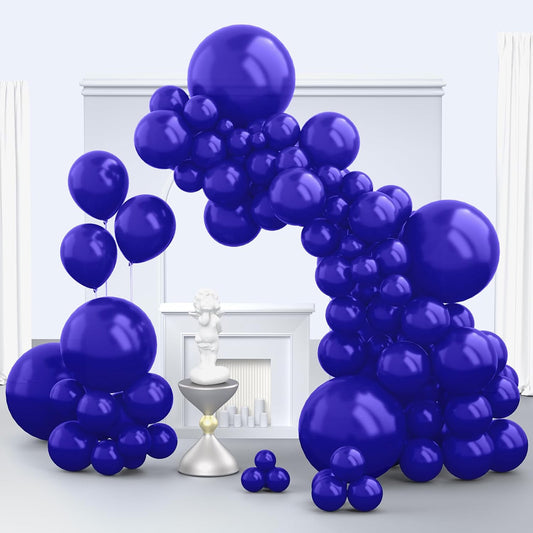Royal Blue Balloons, 150 pcs Different Sizes Pack of 18 Inch 12 Inch 10 Inch 5 Inch Dark Blue Matte Balloons for Balloon Garland Balloon Arch as Birthday Party Wedding Decorations