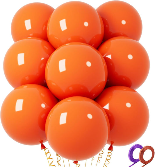 32Pcs Orange Big Balloons 18 Inch, Round Large Latex Party Balloons for Birthday Wedding Decorations. (orange)