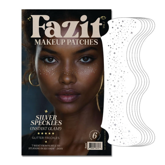 Fazit Makeup Patches - Silver Speckles - Glow Up Make-Up Patches - Cute Glitter Makeup Accessories for Women - Cosmetic Glitter for Face