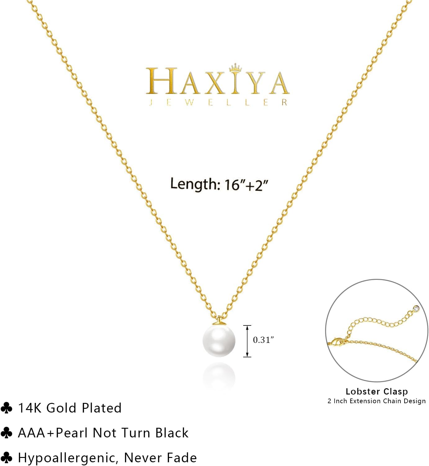 Gold Jewelry Set for Women - Dainty 14K Gold Plated Pearl Necklace and Earring Set with Drop Earrings, Bracelets, Choker Necklace - Wedding Jewelry Gift