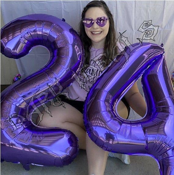 Purple Number 10 Balloon 40 inch, 10 Number Balloons, 10th Purple Birthday Decorations, 10 Year Old Girls Boys Party Supplies