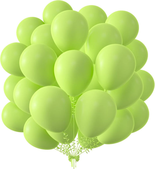 KALOR 12 Inch Lime Green Balloons, 50 Pcs Latex Helium Balloons for Kid's Birthday Party, Baby Shower, Wedding, Graduate Party Decorations