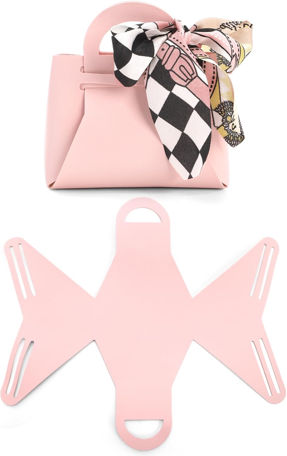 Jucoan 24 Pack Mini Pink Handbag Candy Bags for Party Favors, Cute Pu Leather Purse Treat Bag Pouches for Wedding, Birthday, Baby Shower, Thanksgiving Christmas Valentine’s Day Gifts