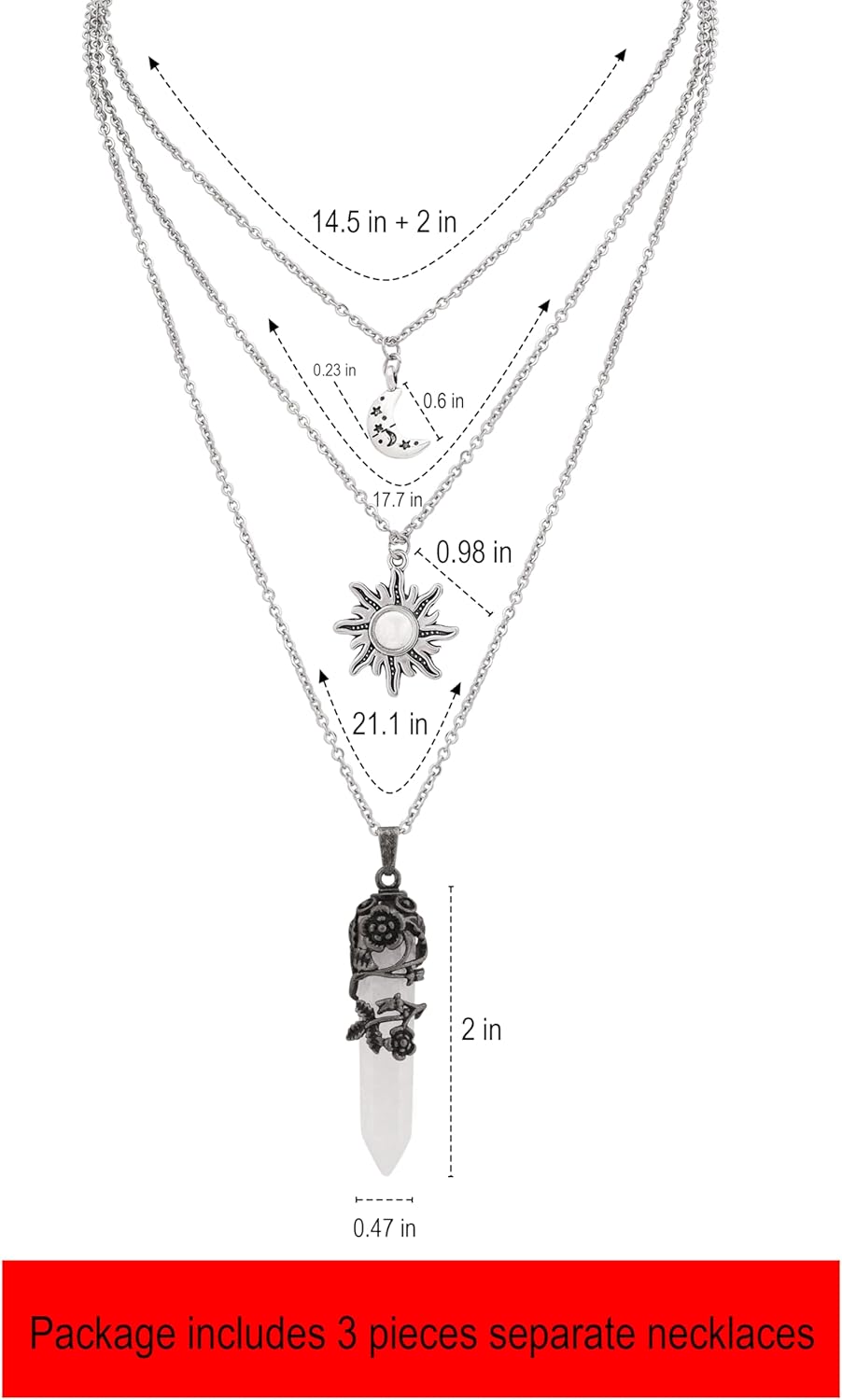 Sacina Gothic Emo Grunge Crescent Moon Choker, Moon Sun Star Choker Necklace, Goth Gothic Necklace, Halloween Christmas Jewelry Gift for Women