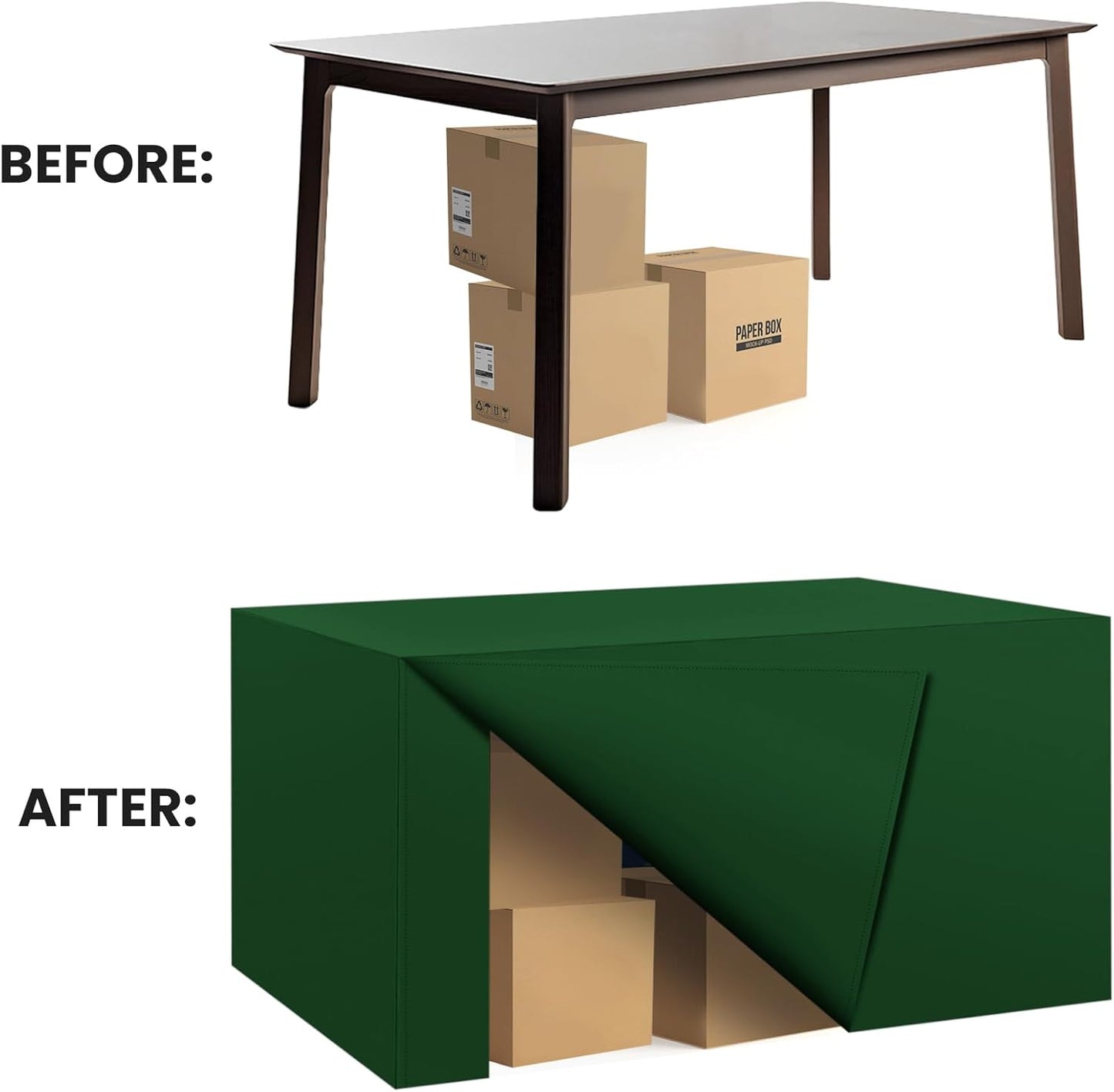 Ascoza 2 Pack Fitted Tablecloth for 8 Foot Rectangle 96 x 30 Inch Hunter Table Covers Water Resistant Polyester Cloth for Folding, Parties,Display, Trade Show (Hunter)