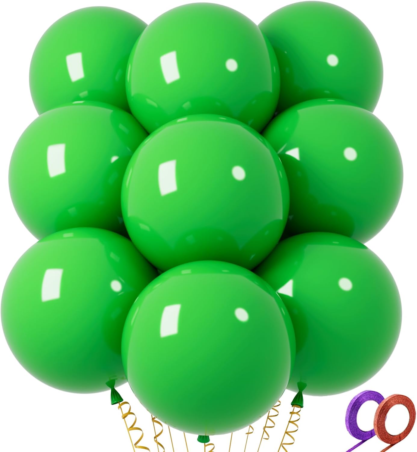 32Pcs Green Big Balloons 18 Inch, Round Large Latex Party Balloons for Birthday Wedding Decorations. (dark green)