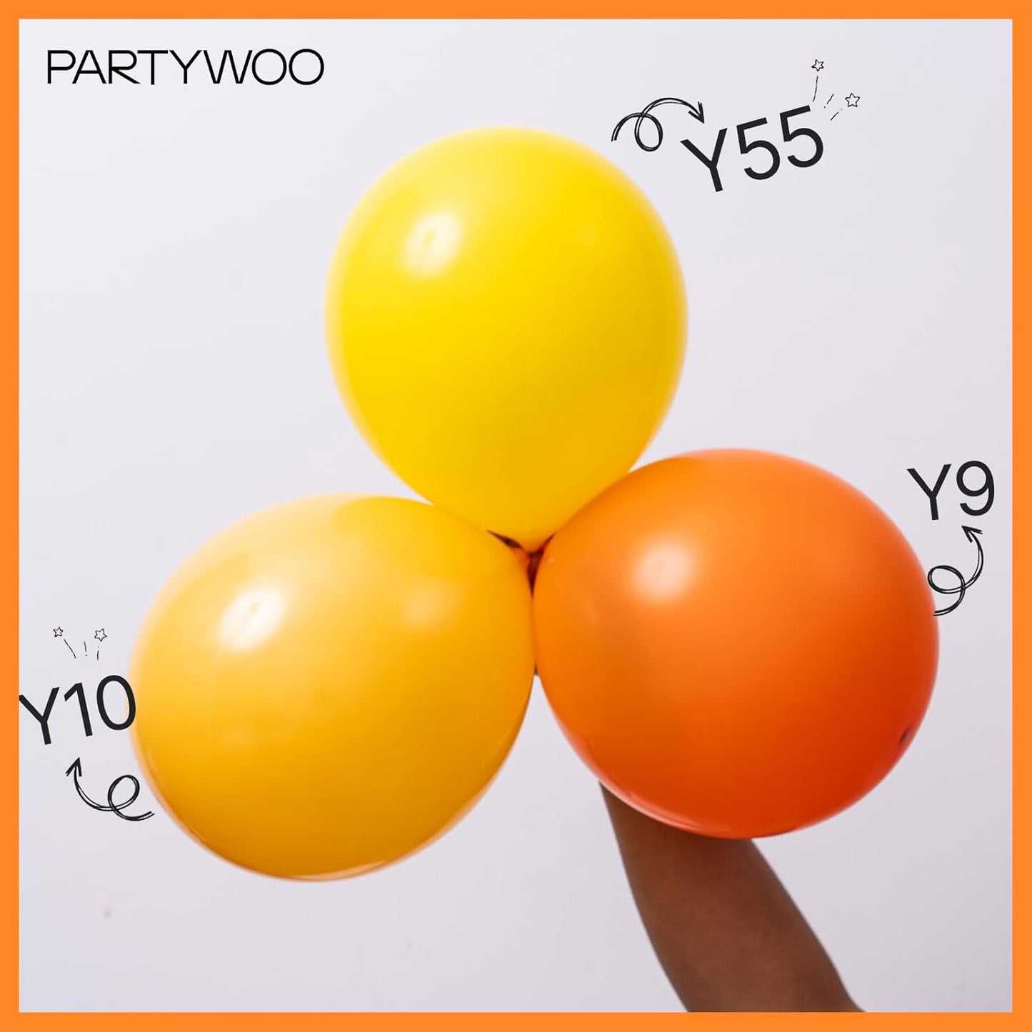 PartyWoo Orange Balloons 92pcs Different Sizes of 18 12 10 5 Inch Matte Fall Balloon Arch Kit Garland for Thanksgiving Halloween Little Cutie Baby Shower Birthday Party Decorations Orange-Y9