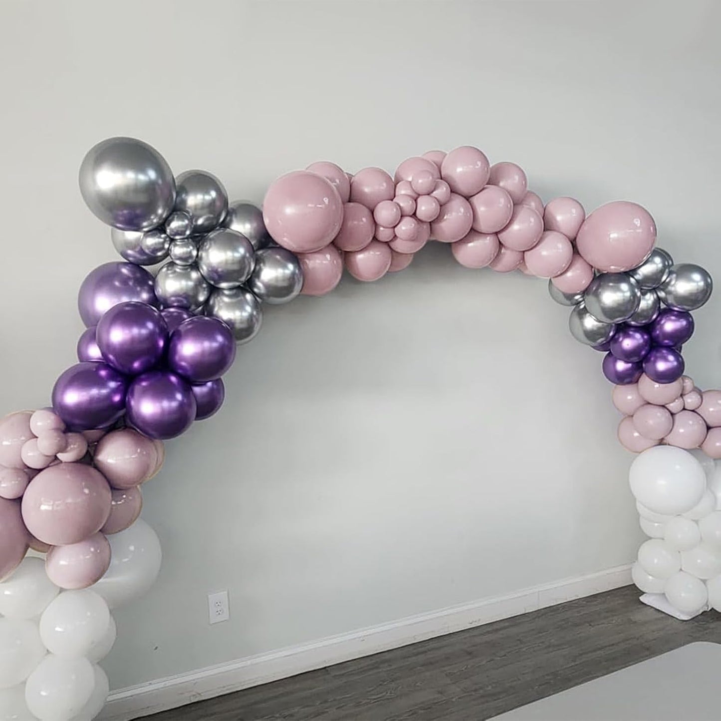 Cavern Pink Balloons, 150 pcs Different Sizes Pack of 18 Inch 12 Inch 10 Inch 5 Inch Dusty Pink Balloons for Balloon Garland Balloon Arch as Birthday Party Wedding Decorations