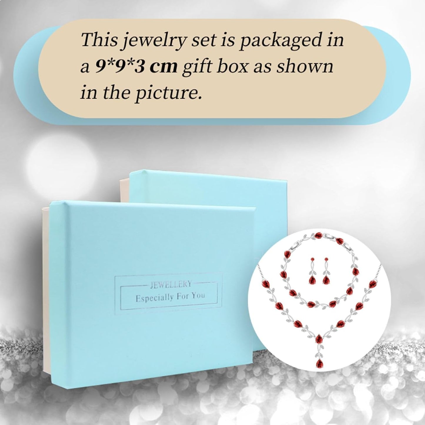 GZWHD Wedding Jewelry Sets for Bride Bridesmaid Women Cubic Zirconia Necklace Earrings Bracelet Set Gift for Mother Friend Wife Daughter Sister Party Prom Jewelry