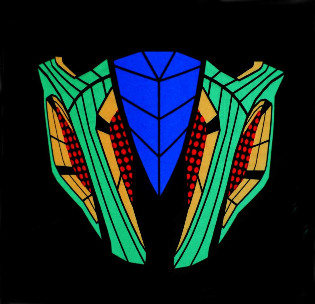 LED Halloween Mask Sound Reactive Light Up Mask Scary Masks for Costumes Cosplay,Music Party,Rave Events, EDC