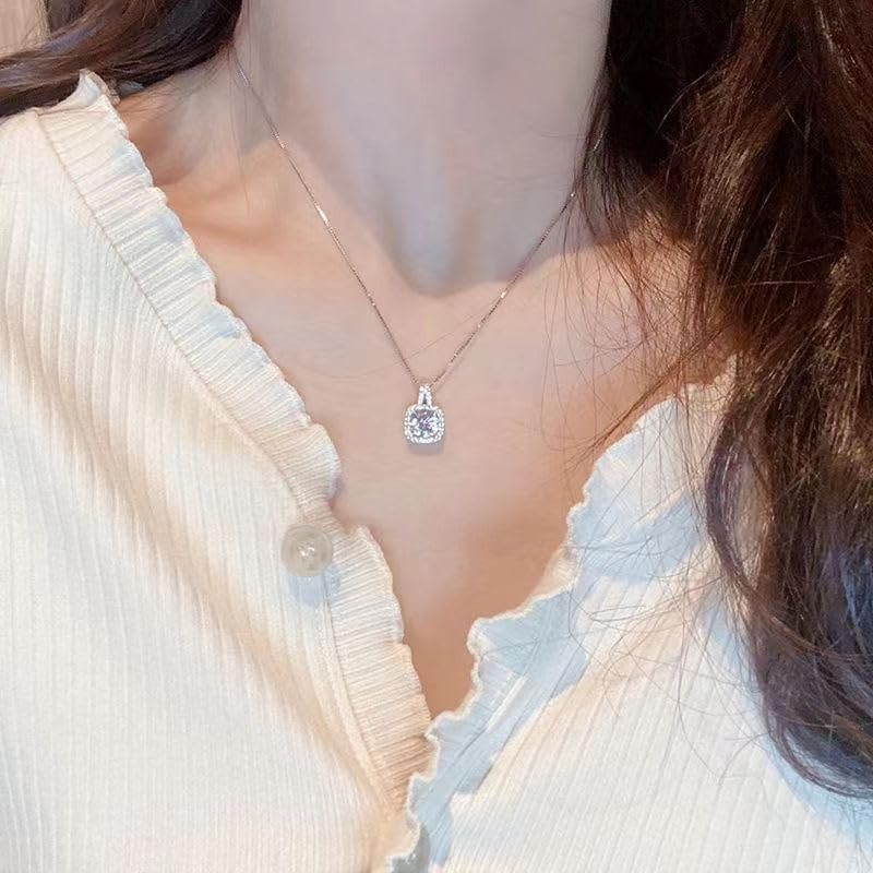 4pcs Cubic Zirconia Wedding Jewelry Sets for Bride Bridesmaid Cubic Zirconia Pendant Necklace Earrings Link Tennis Bracelet Open Ring Set for Women