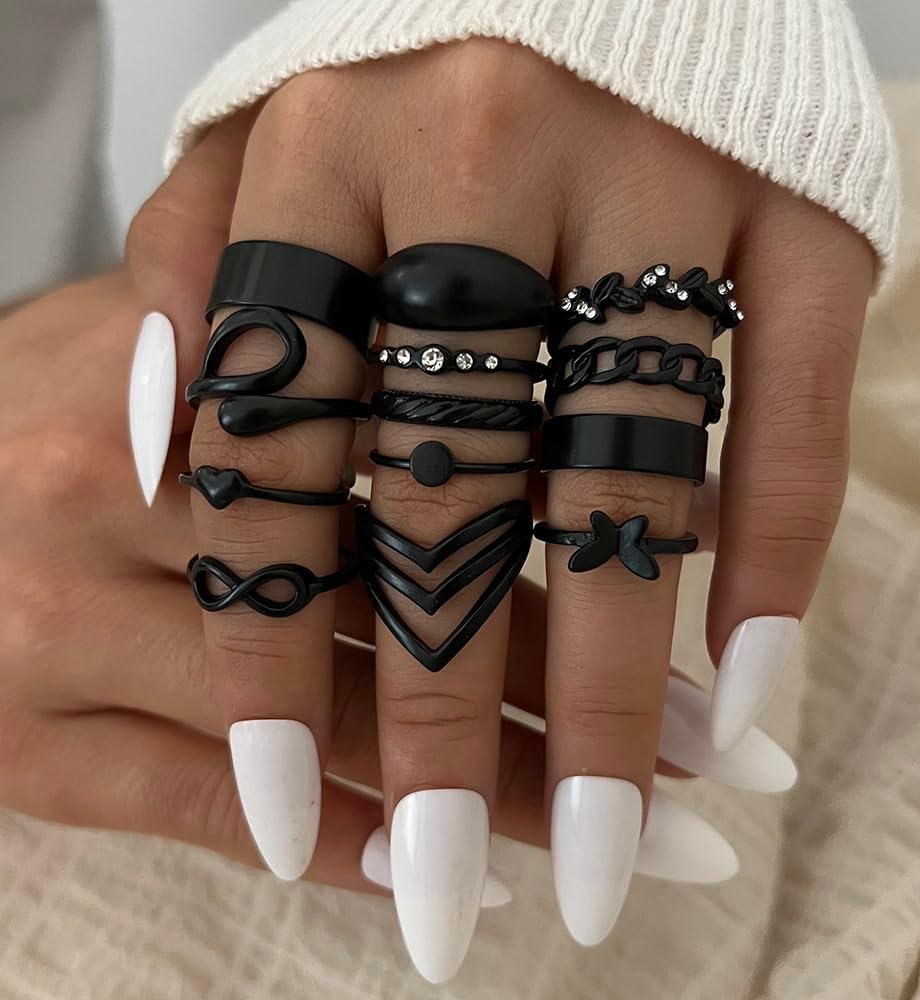 iF YOU 25 Pcs Gold Knuckle Ring Set for Women, Chunky Stackable Finger Midi Rings, Silver Simple Stacking Cute Rings Pack Trendy Stuff Jewelry Gift