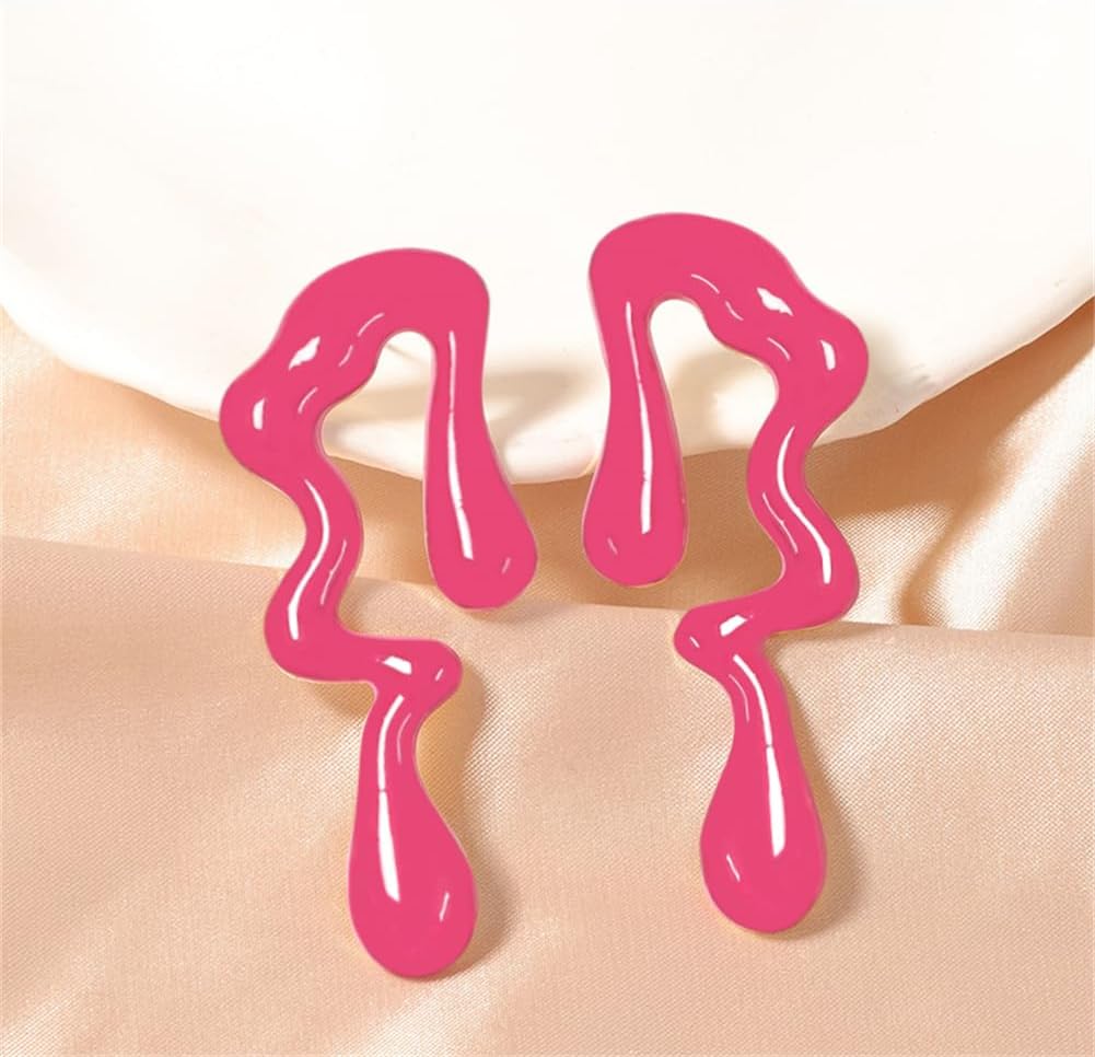 Irregular WaterDrop Earrings Melted Liquid Asymmetrical Drop Earrings for Women Embrace Minimalist Statement Earrings Jewelry