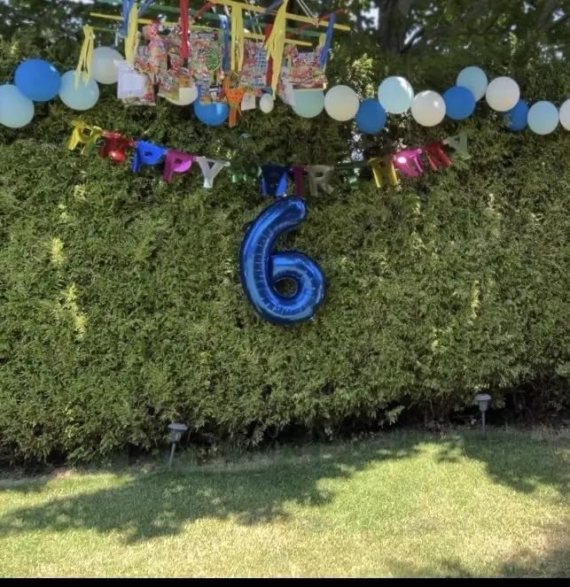 Navy Blue Number 60 Balloon 40 inch, 60 Number Balloons, 60th Navy Blue Birthday Decorations, 60 Year Old Women Men Blue Party Supplies