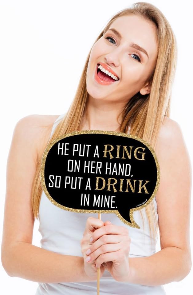 Big Dot of Happiness Funny Nola Bride Squad - New Orleans Bachelorette Party Photo Booth Props Kit - 10 Piece